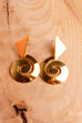 Vintage 90er Ohrringe gold Wirbel