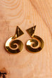 Vintage 90er Ohrringe gold Wirbel