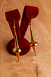 Vintage 90er Ohrringe gold Spitzen