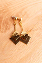 Vintage 90er Ohrstecker Quadrat