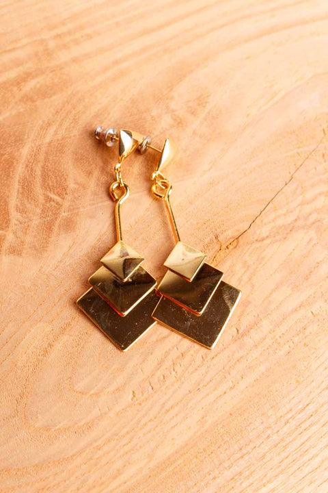 Vintage 90er Ohrstecker Quadrat