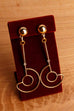 Vintage 90er Ohrstecker Kreis + Strass