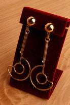 Vintage 90er Ohrstecker Kreis + Strass