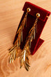 Vintage 90s Ohrstecker Fransen extralang