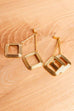 große Vintage 90s Ohrhänger Quadrat