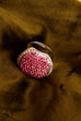 POMPÖÖS Ring pink Strass