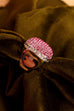 POMPÖÖS Ring pink Strass