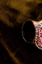 POMPÖÖS Ring pink Strass
