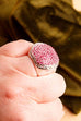 POMPÖÖS Ring pink Strass