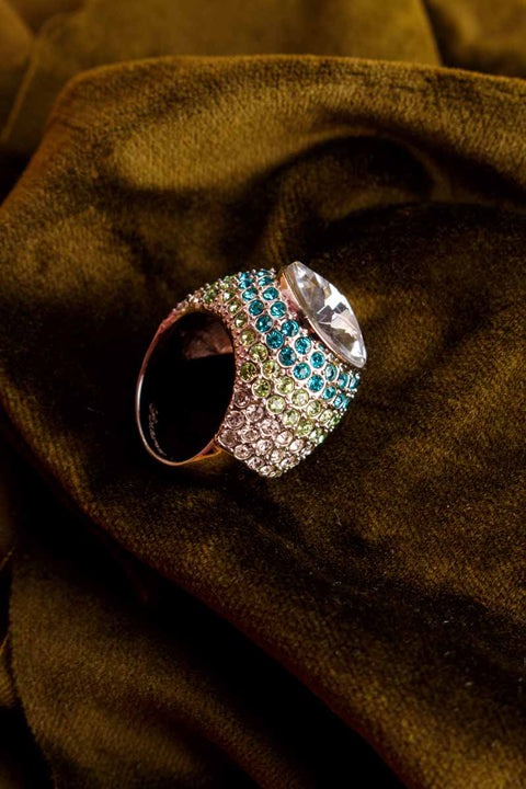 Ricarda M. Statement Ring silber türkis