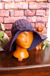 70er großer Sommerhut blau 60er 70er Accessoires blau Boho Disco Frau Hippie Hut real-boho real-rockabilly Rockabilly Special vintageberlin.de