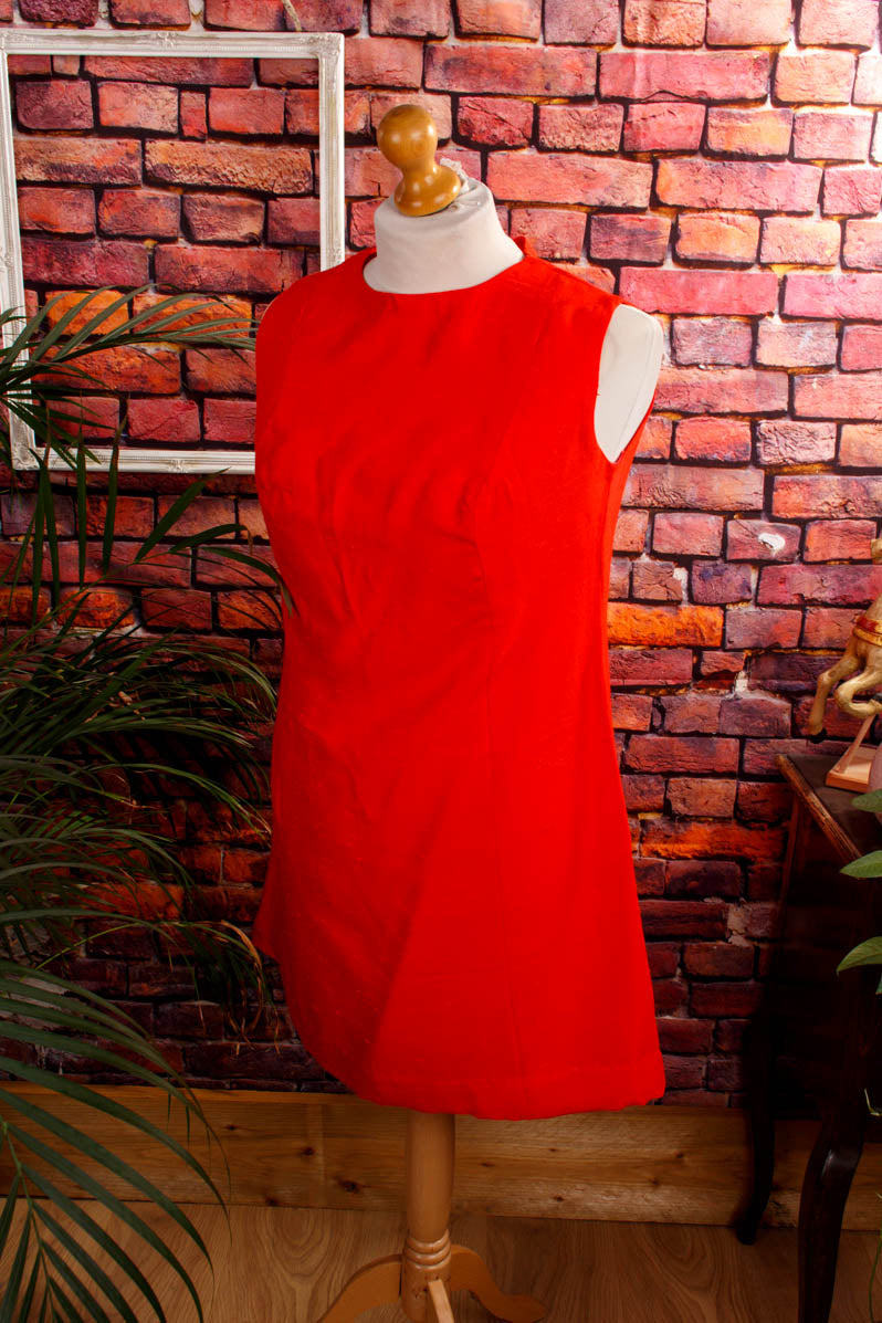 60s Minikleid rot