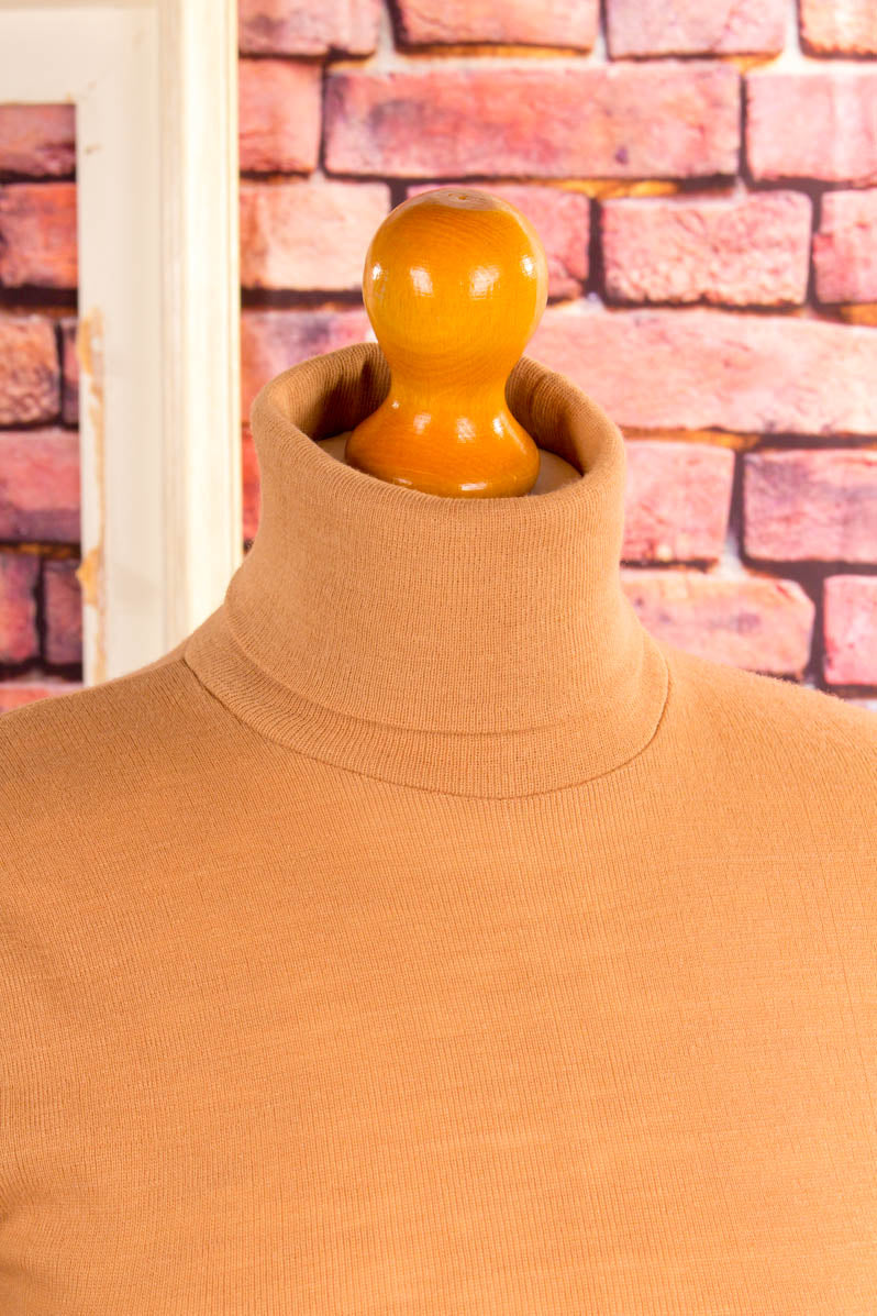 70s Rollkragen Pulli beige
