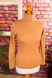 70s Rollkragen Pulli beige 70er beige braun Dandy Disco Frau M 40-42 Mod Rockabilly S 36-38 Schlager Special vintageberlin.de