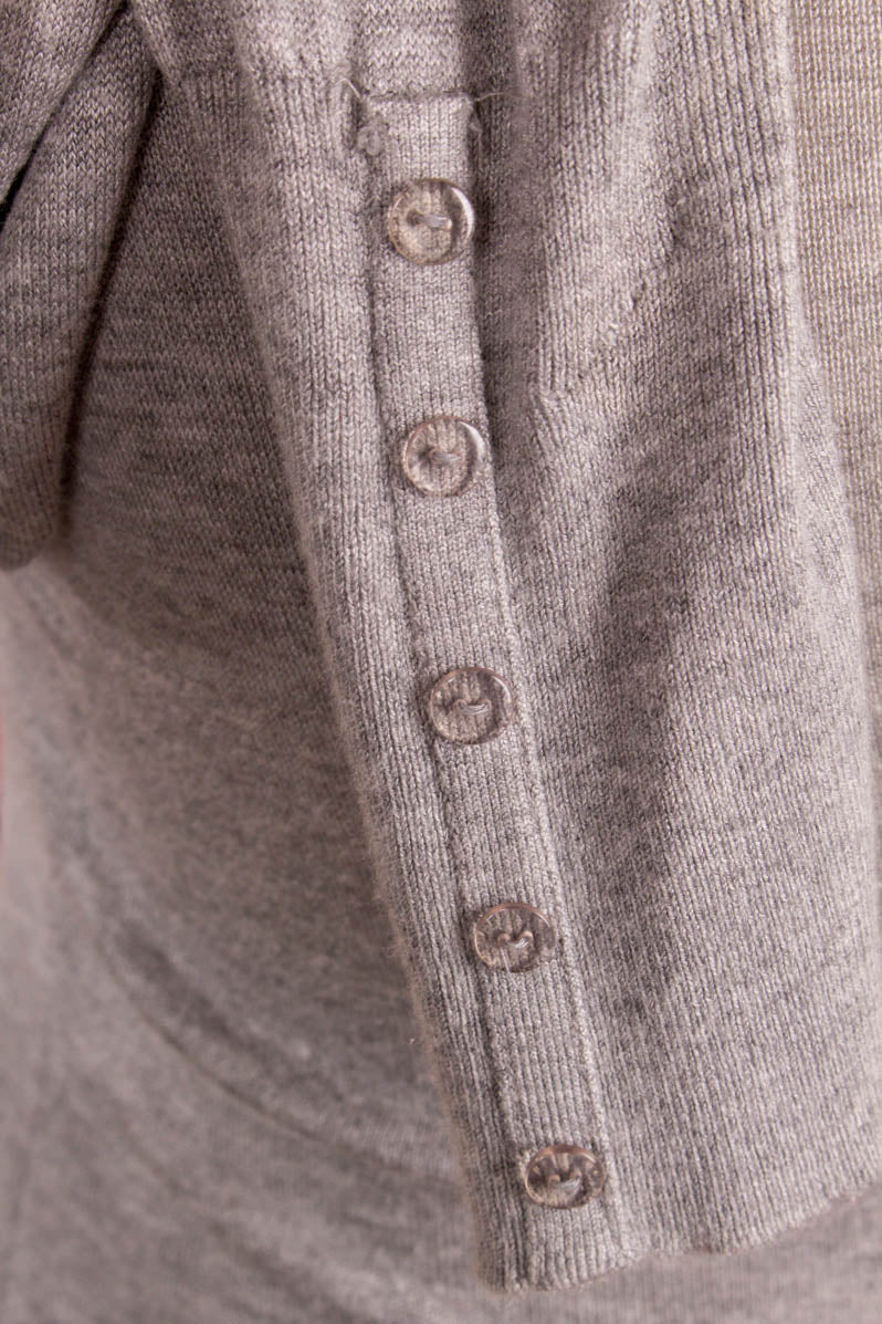 Rollkragenshirt silber Wolle-Seide