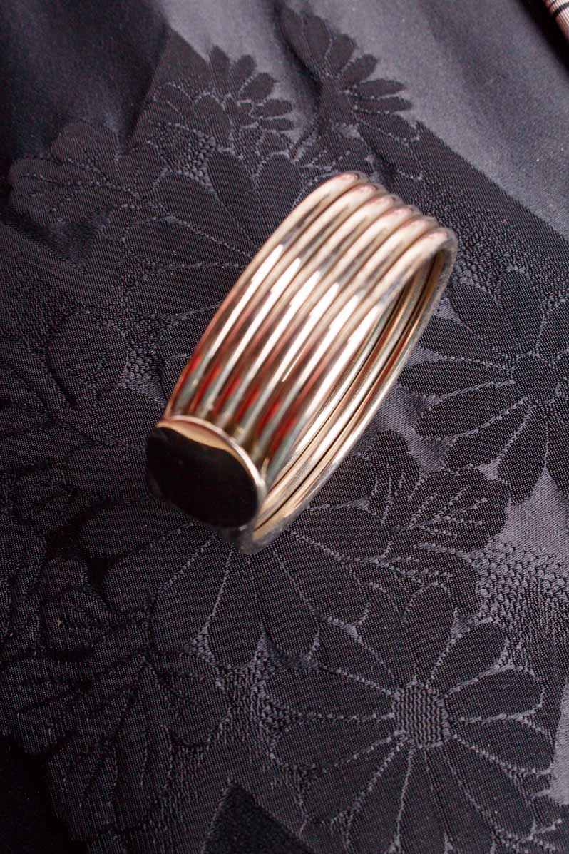 Vintage Armreifen schwer silber