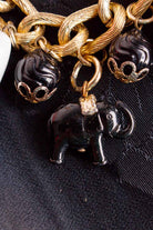 70s Bettelarmband gold Elefant