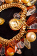 70s Bettelarmband gold Marienkäfer