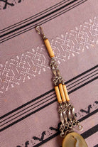 Hippie Armband Holz Stein silber