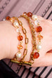 Mehrreihiges Armband gold Perlen