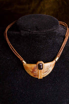 80s Boho Ledercollier Hornlook