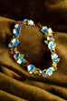 Emaille Blumen Armband babyblau