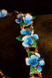 Emaille Blumen Armband babyblau