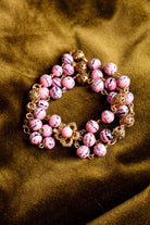 Howlith Armband rosa dreireihig