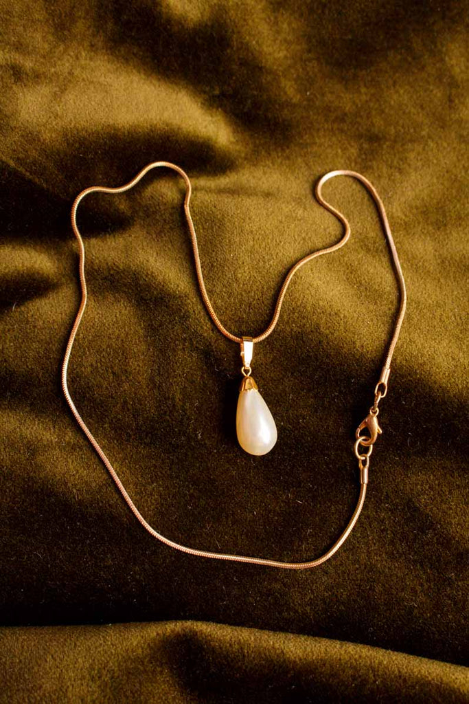 Schlangenkette mit Perlenanhänger