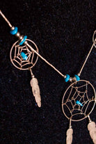 Boho Kette + Ohrhänger silber türkis