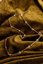 Boho Kette gold Kristalle