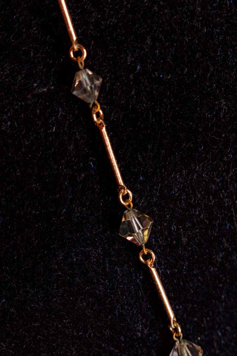 Boho Kette gold Kristalle