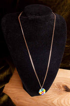 Disco Kette silber Blumen