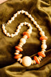 80s Holz Perlenkette