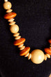 80s Holz Perlenkette