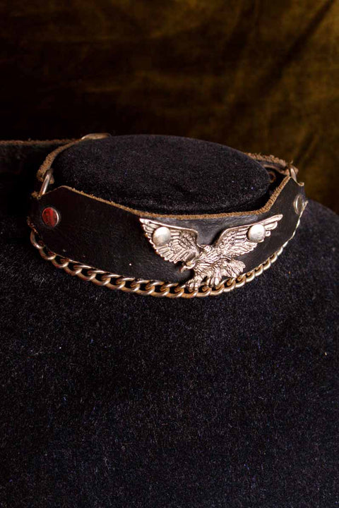 Lederhalsband Adler