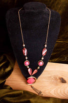 Statement Kette silber pink