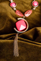 Statement Kette silber pink