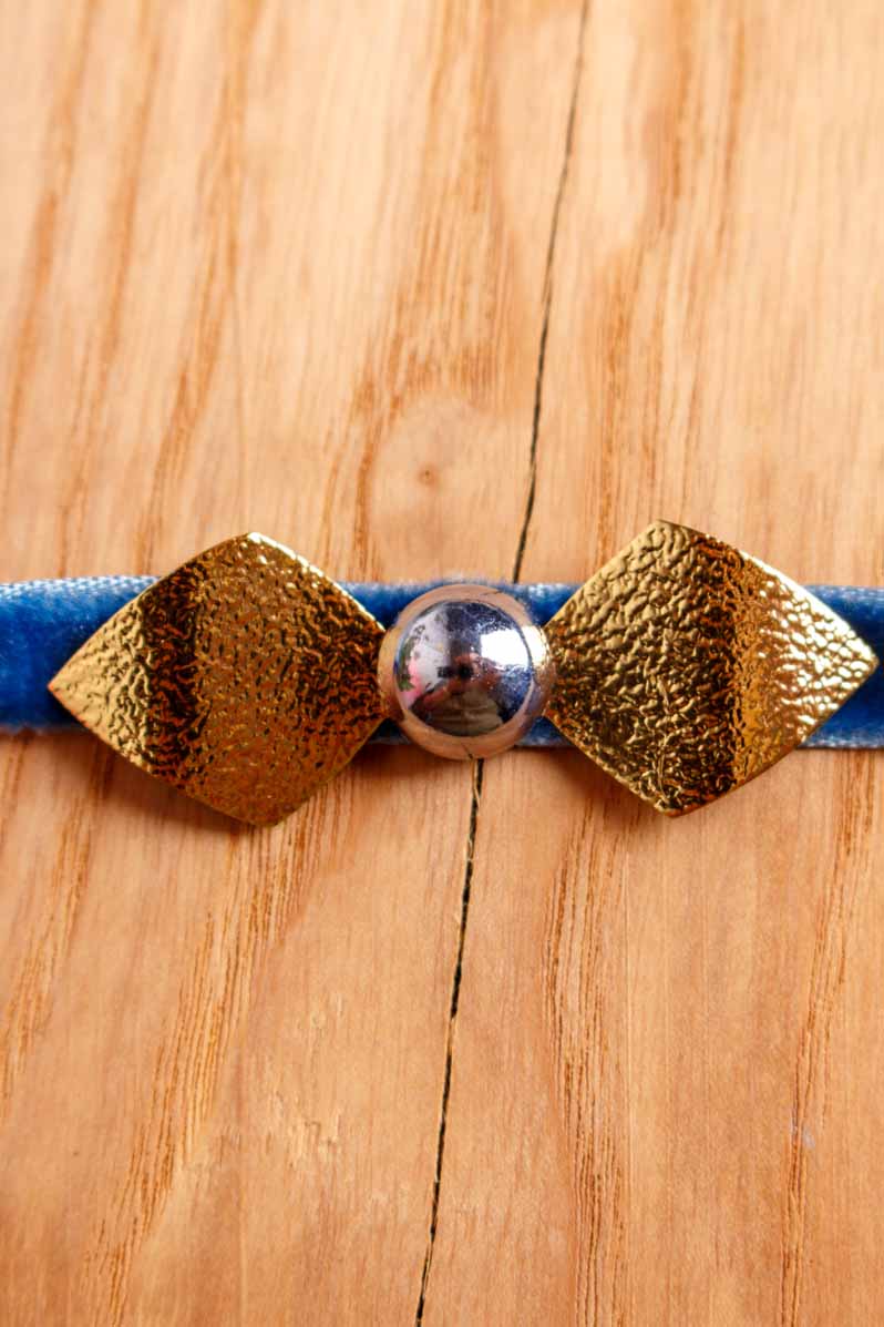 70s Disco Halsband blau