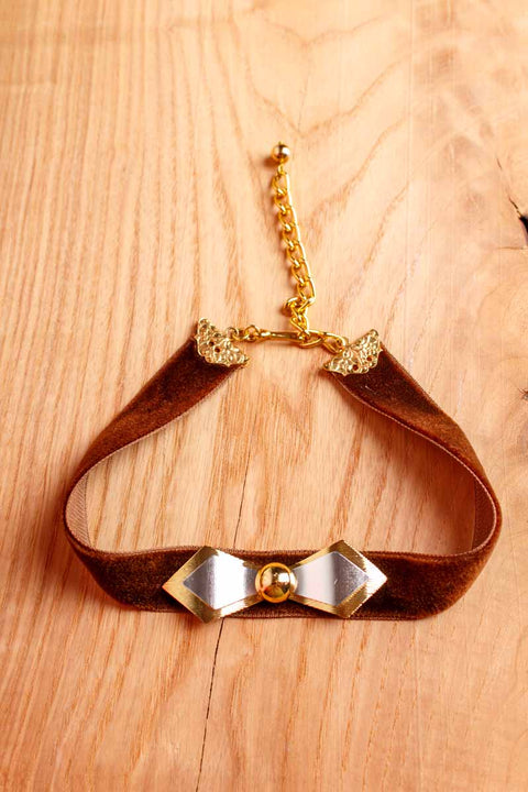 70s Disco Halsband braun
