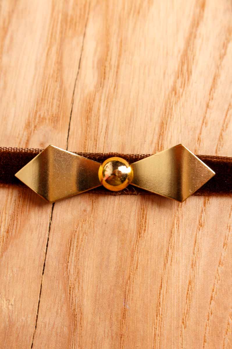 70s Disco Kropfband braun