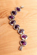 Brutalist 70s Armband silber Amethyst