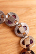 Brutalist 70s Armband silber Amethyst