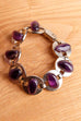 Brutalist 70s Armband silber Amethyst