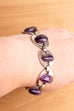 Brutalist 70s Armband silber Amethyst