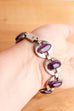 Brutalist 70s Armband silber Amethyst
