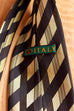 Krawatte schwarz gold Streifen
