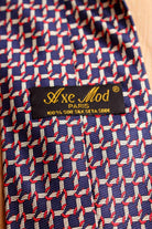 Krawatte blau rot beige Seide