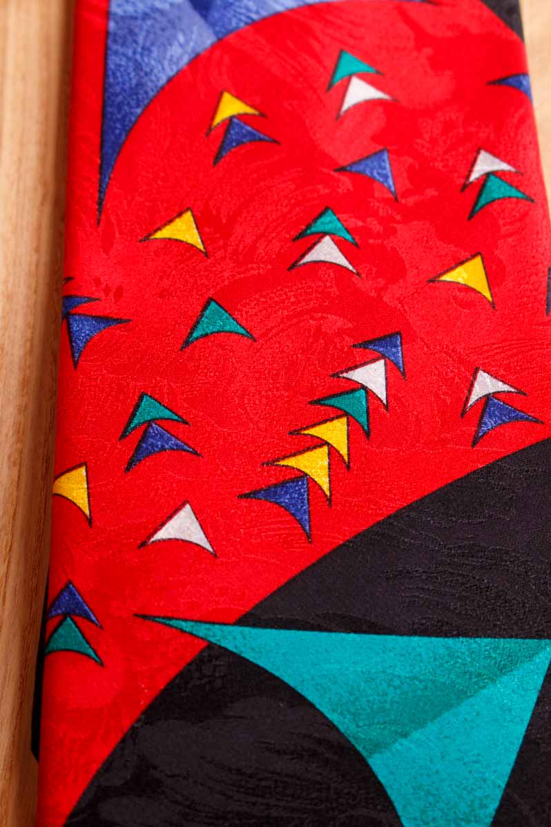 80s Krawatte schwarz bunt