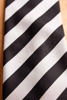 BOSS Schlips silber schwarz Streifen